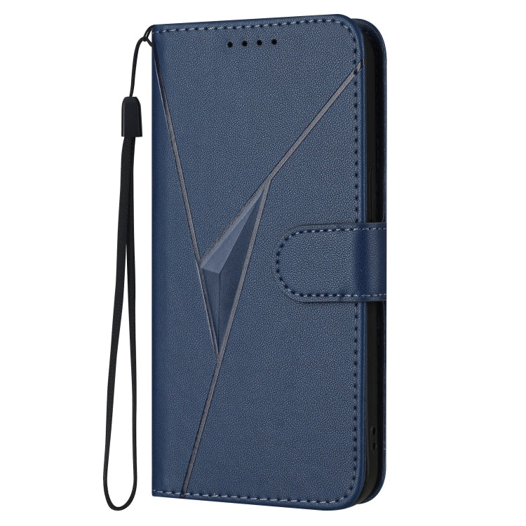 For Motorola Moto G 5G 2024 Triangle Pattern Buckle Clasp Leather Phone Case(Royal Blue) - Motorola Cases by PMC Jewellery | Online Shopping South Africa | PMC Jewellery | Buy Now Pay Later Mobicred