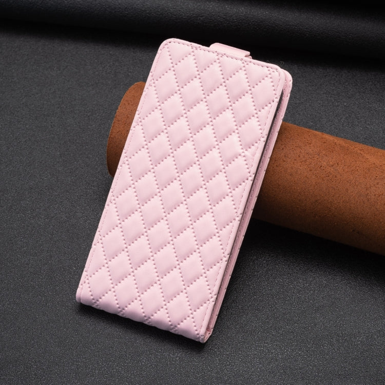 For Samsung Galaxy S25+ 5G Diamond Lattice Vertical Flip Leather Phone Case(Pink) - Galaxy S25+ 5G Cases by PMC Jewellery | Online Shopping South Africa | PMC Jewellery | Buy Now Pay Later Mobicred