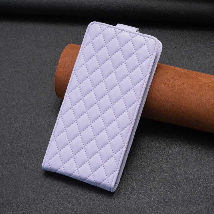 For Samsung Galaxy S25+ 5G Diamond Lattice Vertical Flip Leather Phone Case(Purple) - Galaxy S25+ 5G Cases by PMC Jewellery | Online Shopping South Africa | PMC Jewellery | Buy Now Pay Later Mobicred