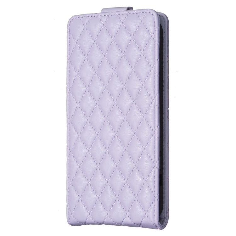 For Samsung Galaxy S25+ 5G Diamond Lattice Vertical Flip Leather Phone Case(Purple) - Galaxy S25+ 5G Cases by PMC Jewellery | Online Shopping South Africa | PMC Jewellery | Buy Now Pay Later Mobicred