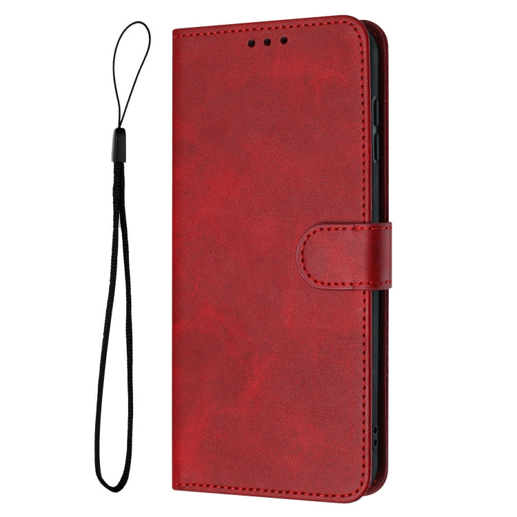 For Samsung Galaxy S25 Ultra 5G Solid Calf Texture Flip Leather Phone Case(Red) - Galaxy S25 Ultra 5G Cases by PMC TechLife | Online Shopping South Africa | PMC TechLife | Buy Now Pay Later Mobicred