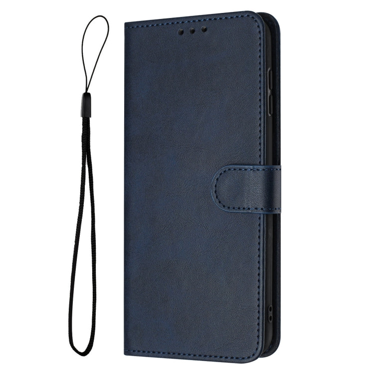For Samsung Galaxy S25 Ultra 5G Solid Calf Texture Flip Leather Phone Case(Dark Blue) - Galaxy S25 Ultra 5G Cases by PMC TechLife | Online Shopping South Africa | PMC TechLife | Buy Now Pay Later Mobicred