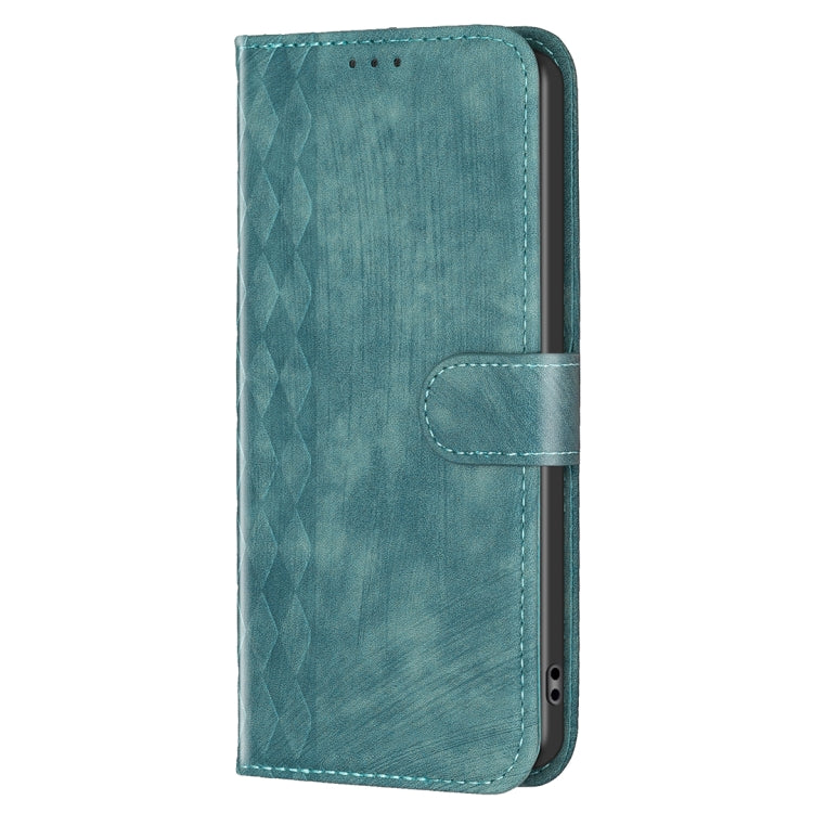 For Samsung Galaxy S25 5G Plaid Embossed Leather Phone Case(Green) - Galaxy S25 5G Cases by PMC Jewellery | Online Shopping South Africa | PMC Jewellery | Buy Now Pay Later Mobicred