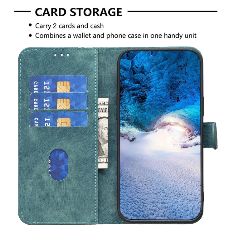 For Samsung Galaxy S25+ 5G Plaid Embossed Leather Phone Case(Green) - Galaxy S25+ 5G Cases by PMC Jewellery | Online Shopping South Africa | PMC Jewellery | Buy Now Pay Later Mobicred