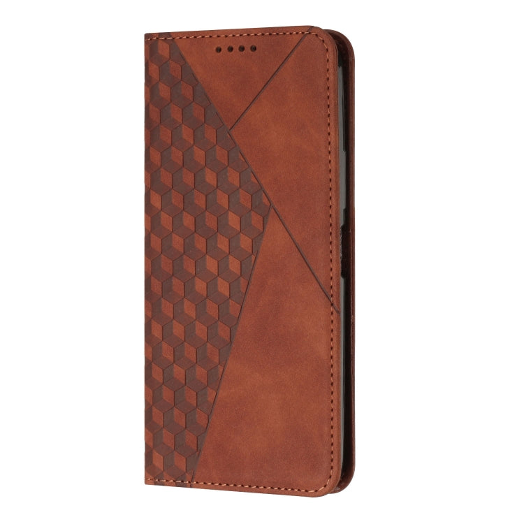 For Samsung Galaxy S25 Ultra 5G Diamond Splicing Skin Feel Magnetic Leather Phone Case(Brown) - Galaxy S25 Ultra 5G Cases by PMC Jewellery | Online Shopping South Africa | PMC Jewellery | Buy Now Pay Later Mobicred