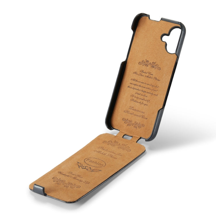 For iPhone 16 Fierre Shann 64 Texture Vertical Flip PU Leather Phone Case(Black) - iPhone 16 Cases by FIERRE SHANN | Online Shopping South Africa | PMC Jewellery | Buy Now Pay Later Mobicred