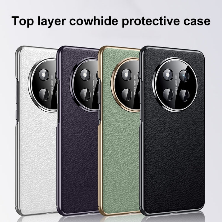 For Honor X60 Genuine Leather PC Phone Case(Green) - Honor Cases by PMC TechLife | Online Shopping South Africa | PMC TechLife | Buy Now Pay Later Mobicred