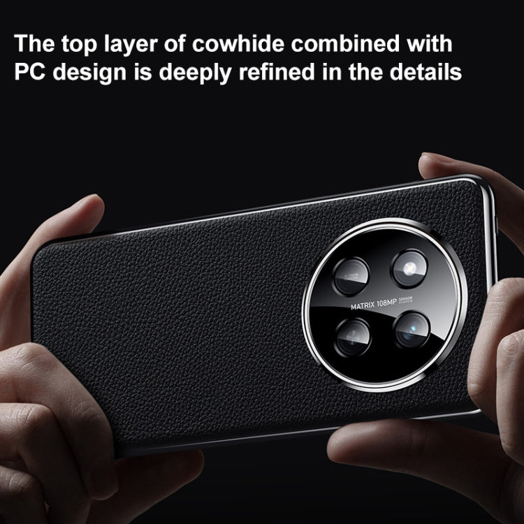 For Honor X60 Pro Genuine Leather PC Phone Case(Black) - Honor Cases by PMC TechLife | Online Shopping South Africa | PMC TechLife | Buy Now Pay Later Mobicred