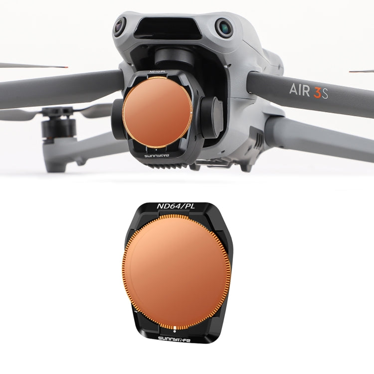 For DJI Air 3S Sunnylife Camera Lens Filter, Filter:ND64PL - free shipping - PMC TechLife - Order now!