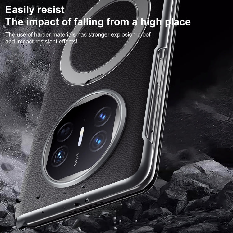 For Huawei Mate X6 SULADA Smart View Window MagSafe Magnetic Holder Leather Phone Case(Brown) - Huawei Cases by SULADA | Online Shopping South Africa | PMC TechLife | Buy Now Pay Later Mobicred
