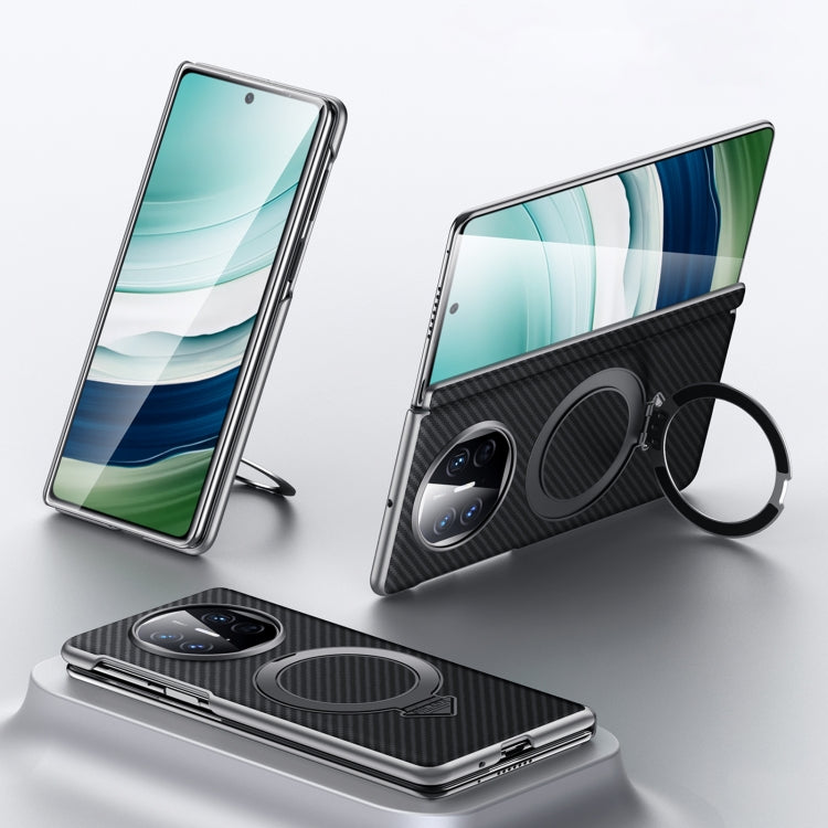 For Huawei Mate X5 / X3 SULADA Kevlar Texture MagSafe Magnetic Holder Phone Case(Black) - Huawei Cases by SULADA | Online Shopping South Africa | PMC TechLife | Buy Now Pay Later Mobicred