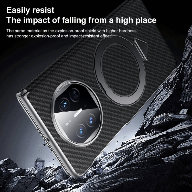 For Huawei Mate X6 SULADA Kevlar Texture MagSafe Magnetic Holder Phone Case(Blue) - free shipping - PMC TechLife - Order now!