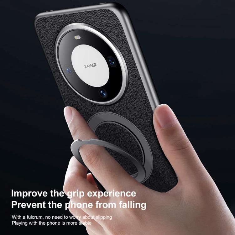 For Huawei Pura 70 SULADA Top Grain Leather MagSafe Magnetic Holder Phone Case(Black) - Huawei Cases by SULADA | Online Shopping South Africa | PMC Jewellery | Buy Now Pay Later Mobicred