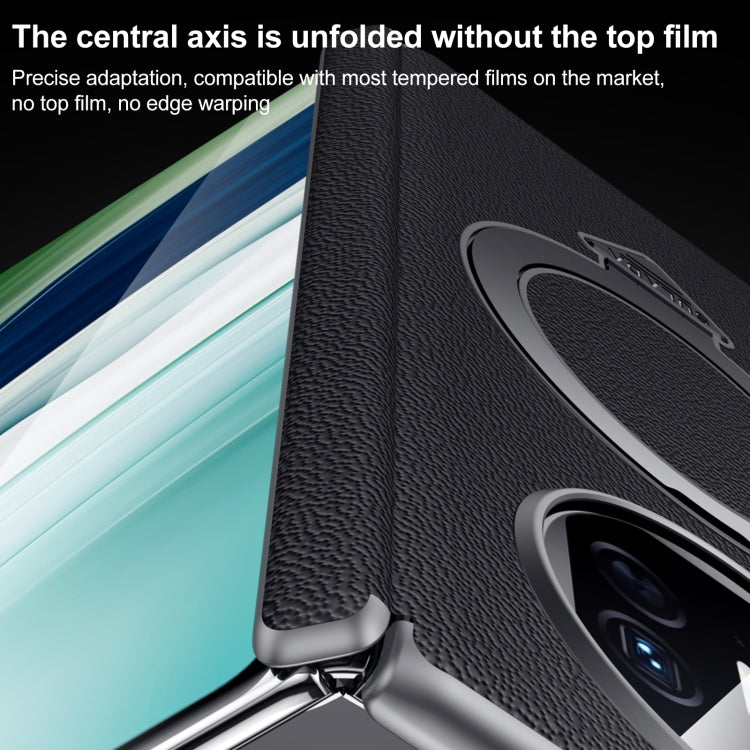 For Huawei Mate X5 / X3 SULADA Top Grain Leather MagSafe Magnetic Holder Phone Case(Green) - Huawei Cases by SULADA | Online Shopping South Africa | PMC TechLife | Buy Now Pay Later Mobicred
