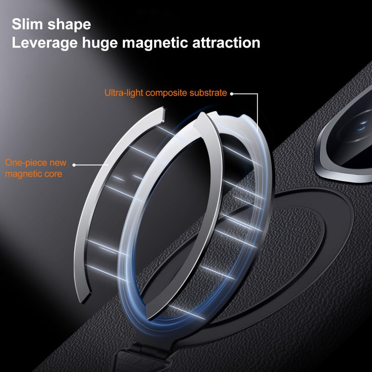 For Honor Magic V3 SULADA Top Grain Leather MagSafe Magnetic Holder Phone Case(Brown) - free shipping - PMC TechLife - Order now!