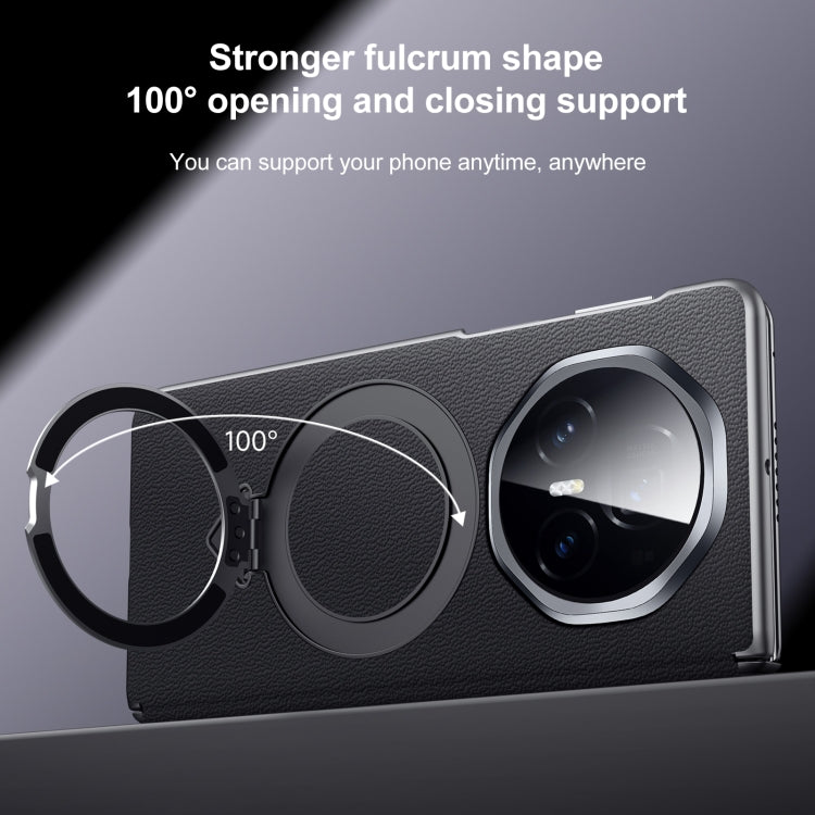 For Honor Magic V3 SULADA Top Grain Leather MagSafe Magnetic Holder Phone Case(Green) - free shipping - PMC TechLife - Order now!