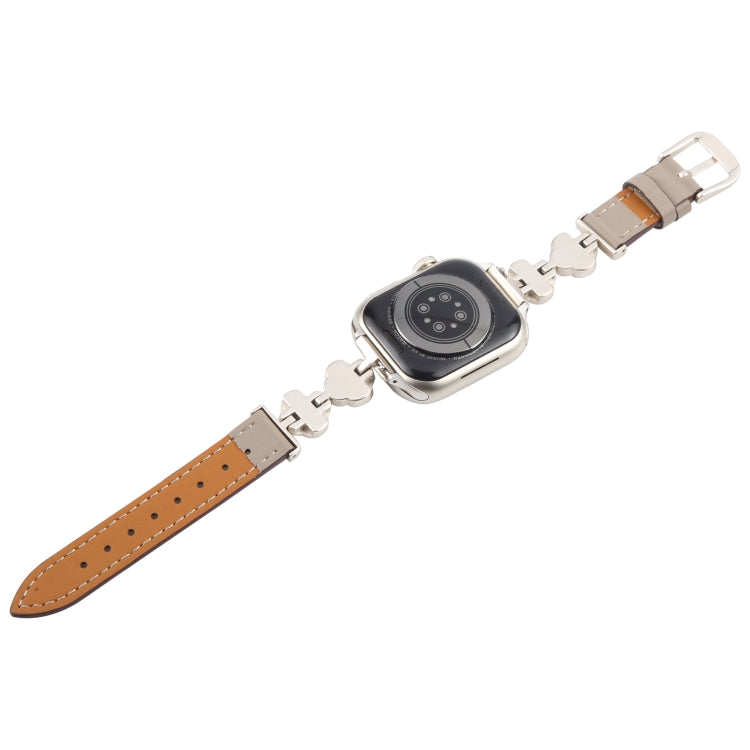 For Apple Watch 46mm / 49mm / 45mm / 44mm Microfiber Leather Diamond Slim Watch Band(Grey) - Watch Bands by PMc TechLife | Online Shopping South Africa | PMc TechLife | Buy Now Pay Later Mobicred