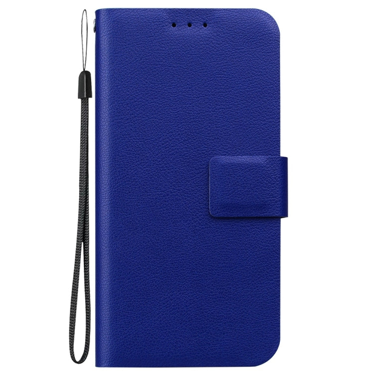 For iPhone 16e Ultra-thin Voltage Magnetic Buckle Leather Phone Case(Blue) - iPhone 16e Cases by PMC TechLife | Online Shopping South Africa | PMC TechLife | Buy Now Pay Later Mobicred