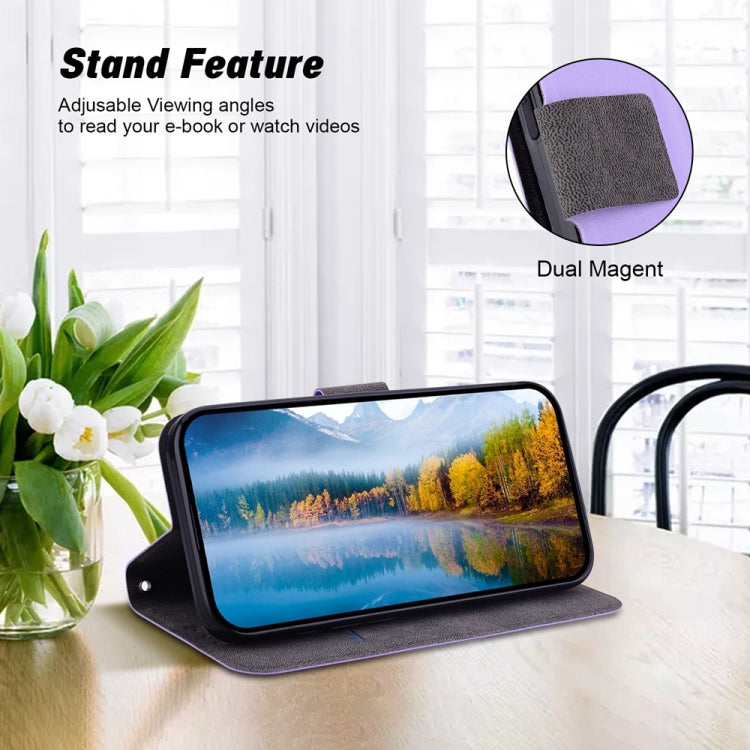 For Samsung Galaxy S25 Ultra 5G Ultra-thin Voltage Magnetic Buckle Leather Phone Case(Purple) - Galaxy S25 Ultra 5G Cases by PMC TechLife | Online Shopping South Africa | PMC TechLife | Buy Now Pay Later Mobicred