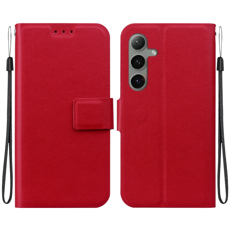 For Samsung Galaxy S25+ 5G Ultra-thin Voltage Magnetic Buckle Leather Phone Case(Red) - Galaxy S25+ 5G Cases by PMC TechLife | Online Shopping South Africa | PMC TechLife | Buy Now Pay Later Mobicred