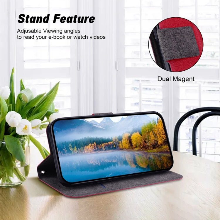 For Samsung Galaxy S25+ 5G Ultra-thin Voltage Magnetic Buckle Leather Phone Case(Red) - Galaxy S25+ 5G Cases by PMC TechLife | Online Shopping South Africa | PMC TechLife | Buy Now Pay Later Mobicred