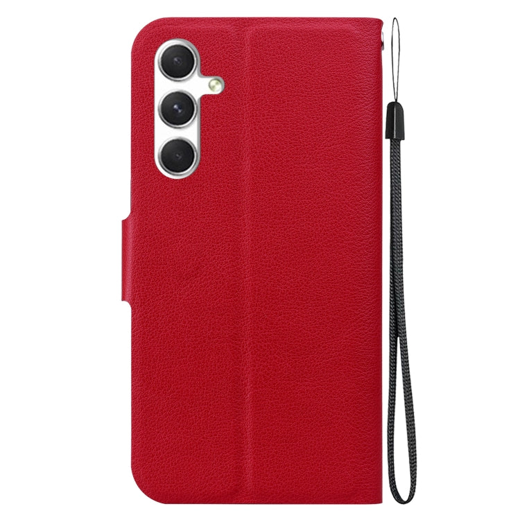 For Samsung Galaxy S25 5G Ultra-thin Voltage Magnetic Buckle Leather Phone Case(Red) - Galaxy S25 5G Cases by PMC TechLife | Online Shopping South Africa | PMC TechLife | Buy Now Pay Later Mobicred