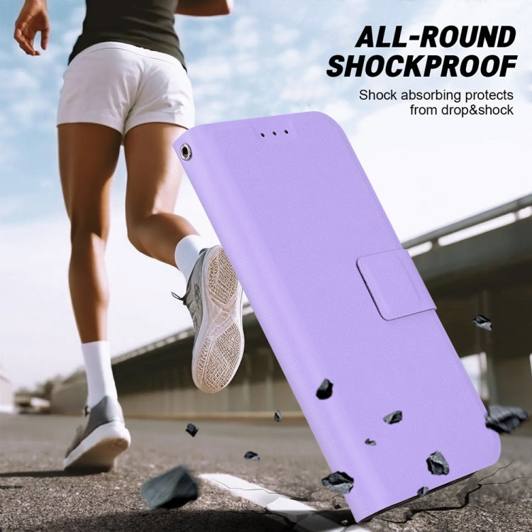 For Samsung Galaxy S25 5G Ultra-thin Voltage Magnetic Buckle Leather Phone Case(Purple) - Galaxy S25 5G Cases by PMC TechLife | Online Shopping South Africa | PMC TechLife | Buy Now Pay Later Mobicred