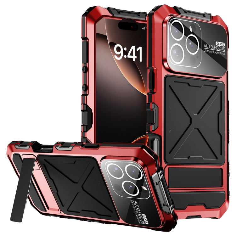 For iPhone 16 Pro Max R-JUST Life Waterproof Dustproof Shockproof Phone Case(Red) - free shipping - PMC Jewellery - Order now!