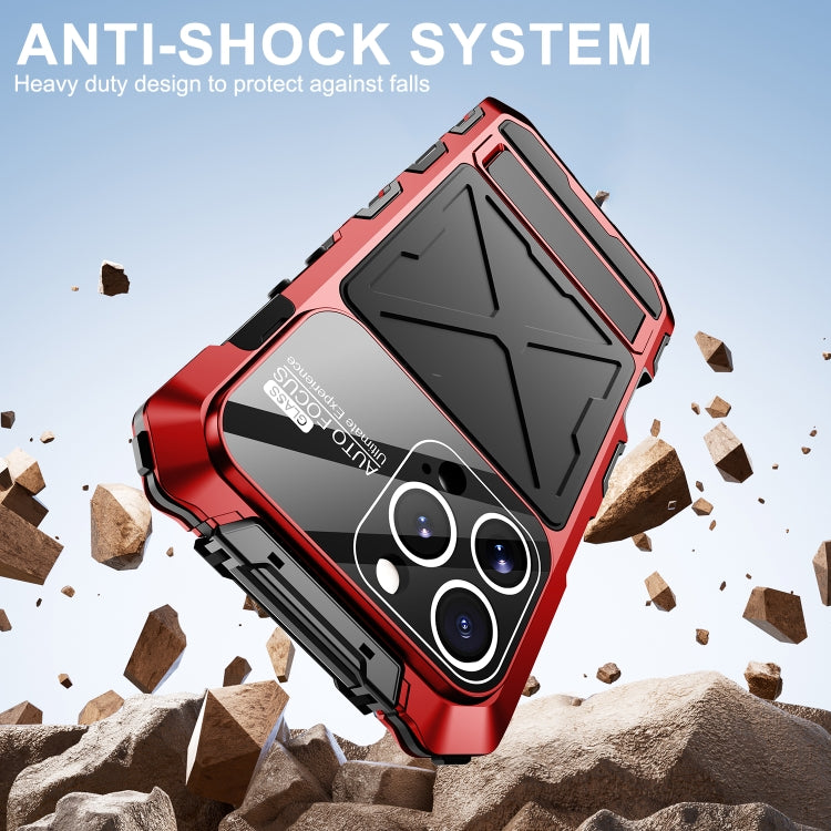 For iPhone 16 Pro Max R-JUST Life Waterproof Dustproof Shockproof Phone Case(Red) - free shipping - PMC Jewellery - Order now!