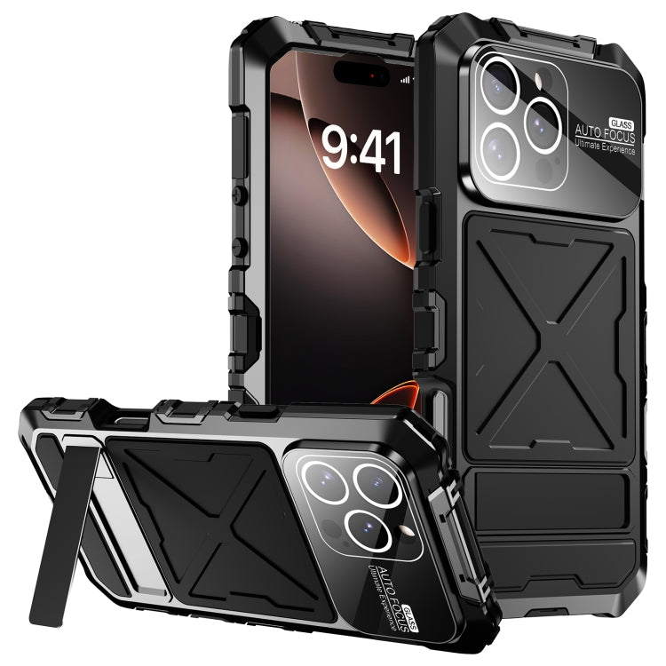 For iPhone 16 Pro R-JUST Life Waterproof Dustproof Shockproof Phone Case(Black) - free shipping - PMC Jewellery - Order now!