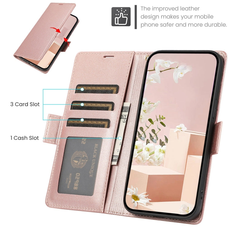 For Samsung Galaxy S25 / S24 5G Side Buckle RFID Anti-theft Leather Phone Case(Rose Gold) - free shipping - PMC TechLife - Order now!