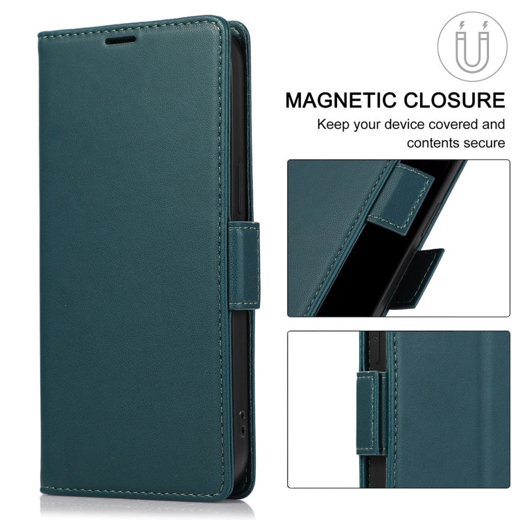 For Samsung Galaxy S25+ / S24+ 5G Side Buckle RFID Anti-theft Leather Phone Case(Green) - Galaxy S25+ 5G Cases by PMC TechLife | Online Shopping South Africa | PMC TechLife | Buy Now Pay Later Mobicred