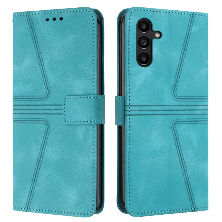 For Samsung Galaxy S25+5G Triangle Solid Color Leather Phone Case(Green) - Galaxy S25+ 5G Cases by PMC TechLife | Online Shopping South Africa | PMC TechLife | Buy Now Pay Later Mobicred