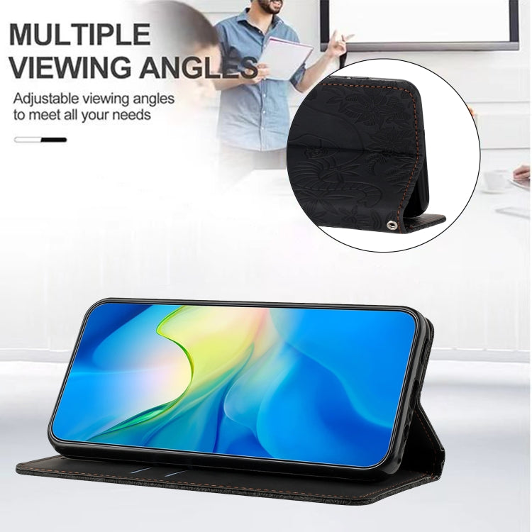 For Samsung Galaxy S25+ 5G Retro Elephant Embossed Leather Phone Case(Black) - Galaxy S25+ 5G Cases by PMC Jewellery | Online Shopping South Africa | PMC Jewellery | Buy Now Pay Later Mobicred