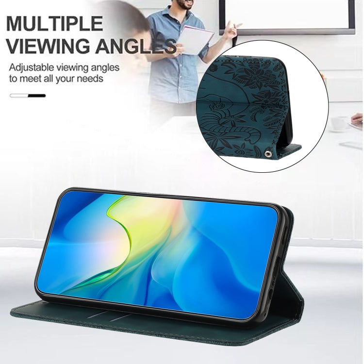 For Samsung Galaxy S25 5G Retro Elephant Embossed Leather Phone Case(Green) - Galaxy S25 5G Cases by PMC Jewellery | Online Shopping South Africa | PMC Jewellery | Buy Now Pay Later Mobicred