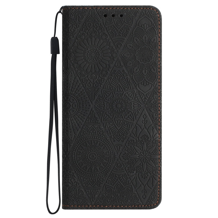 For Samsung Galaxy S25+ 5G Ethnic Embossed Adsorption Leather Phone Case(Black) - Galaxy S25+ 5G Cases by PMC Jewellery | Online Shopping South Africa | PMC Jewellery | Buy Now Pay Later Mobicred