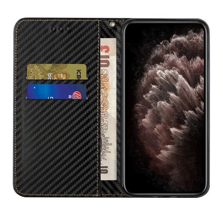 For Samsung Galaxy S25 Ultra 5G Carbon Fiber Texture Magnetic Flip Leather Phone Case(Black) - Galaxy S25 Ultra 5G Cases by PMC Jewellery | Online Shopping South Africa | PMC Jewellery | Buy Now Pay Later Mobicred