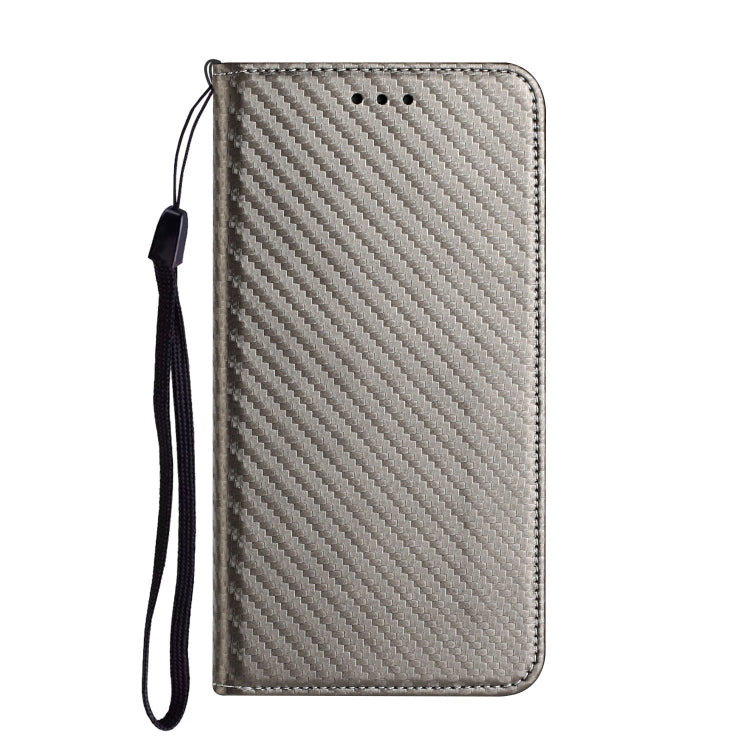 For Samsung Galaxy S25 Ultra 5G Carbon Fiber Texture Magnetic Flip Leather Phone Case(Grey) - Galaxy S25 Ultra 5G Cases by PMC Jewellery | Online Shopping South Africa | PMC Jewellery | Buy Now Pay Later Mobicred