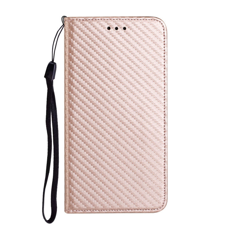 For Samsung Galaxy S25 Ultra 5G Carbon Fiber Texture Magnetic Flip Leather Phone Case(Rose Gold) - Galaxy S25 Ultra 5G Cases by PMC Jewellery | Online Shopping South Africa | PMC Jewellery | Buy Now Pay Later Mobicred