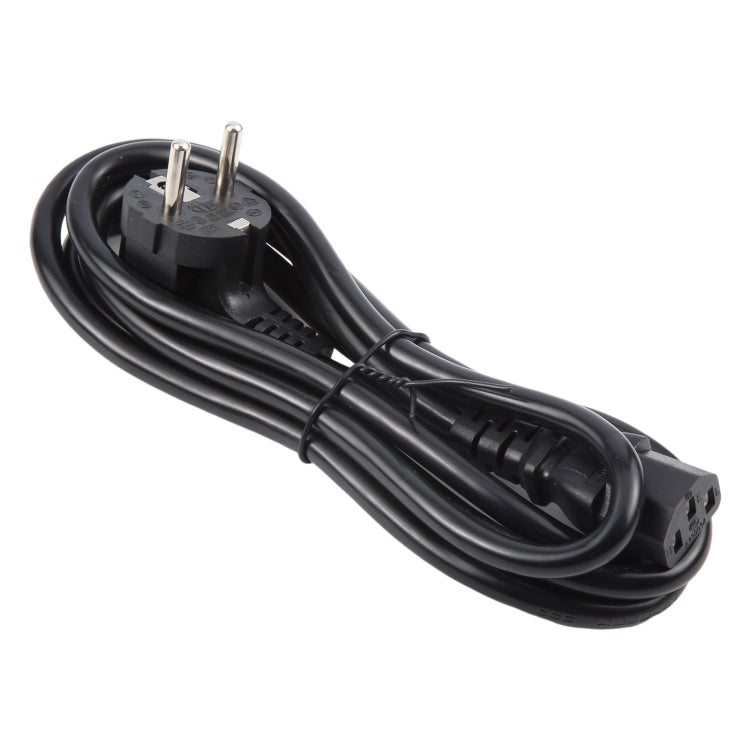 EU Plug Computer PC Power Cord 3 Pin Cable, Length:3m(Black) - free shipping - PMC TechLife - Order now!