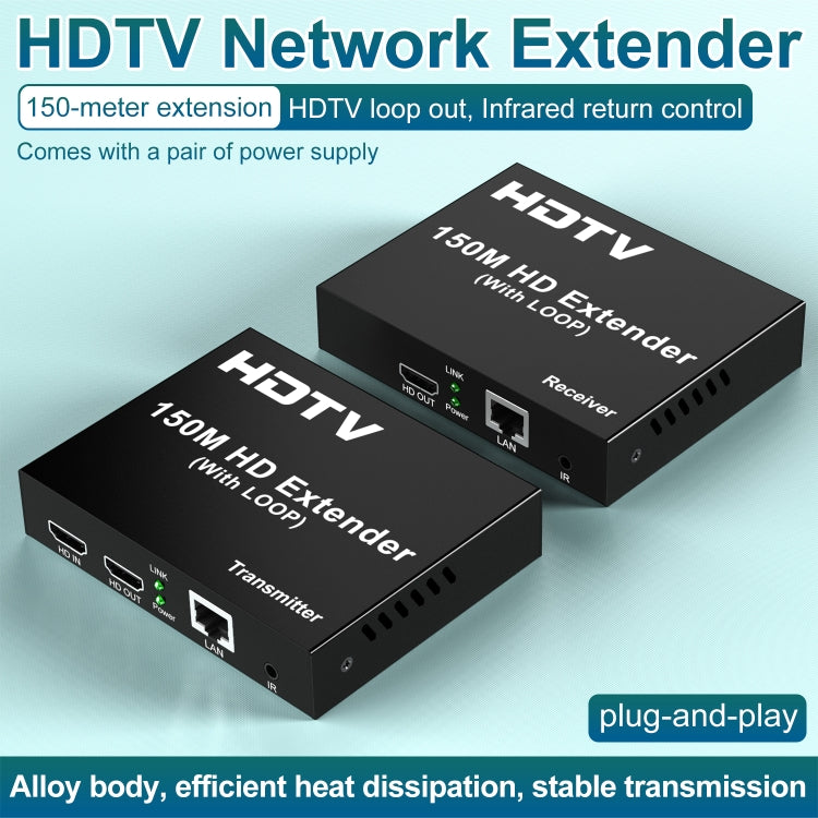 150m HDTV Network Extender(US Plug) - Amplifier by PMC TechLife | Online Shopping South Africa | PMC TechLife | Buy Now Pay Later Mobicred