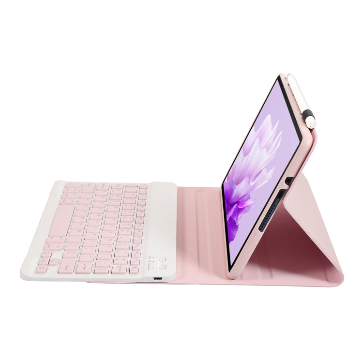 For Honor Pad X9 / X8 Pro 11.5 AH15 Ultra-thin Detachable Bluetooth Keyboard Leather Tablet Case(Pink White) - free shipping - PMC Jewellery - Order now!