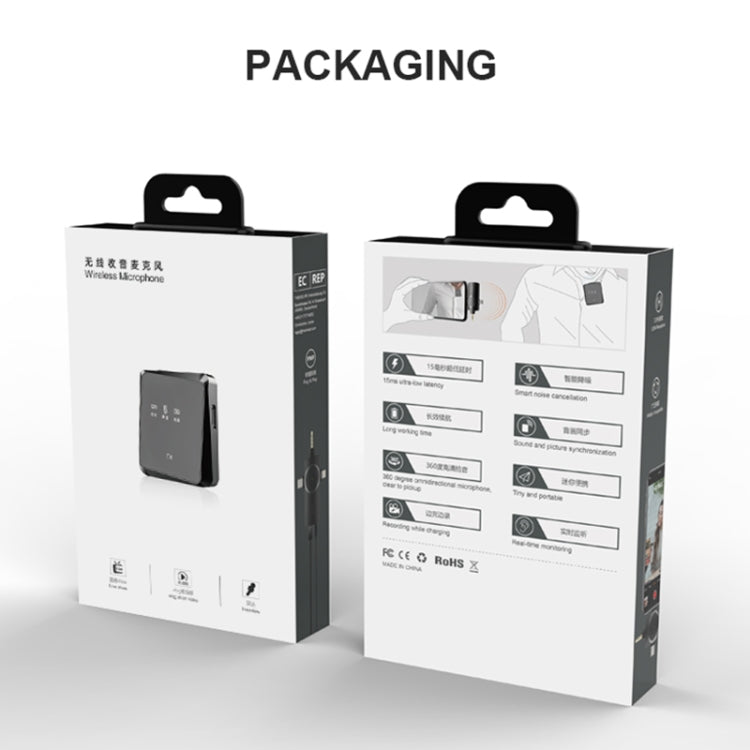 AP009 Wireless Lavalier Microphone with 3 in 1 Receiver(Black) - Microphone by PMC TechLife | Online Shopping South Africa | PMC TechLife | Buy Now Pay Later Mobicred