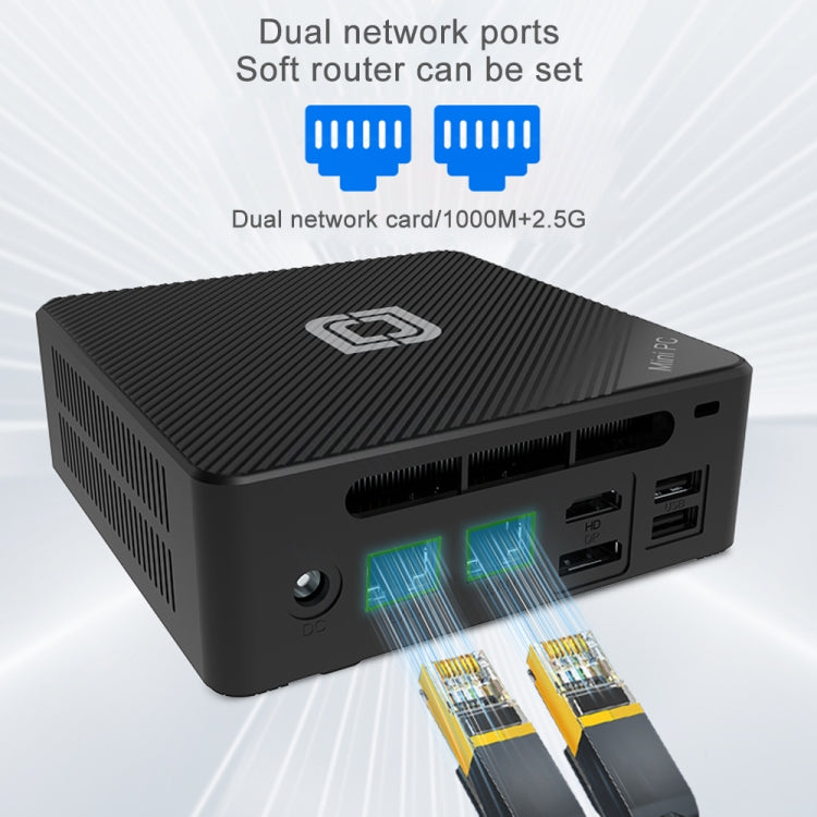 Jumper N100 Pro II Mini PC, Intel 12th Generation Alder Lake-N N100 Quad-core Dual RJ45, RAM: 8GB, ROM: 256GB(EU Plug) - free shipping - PMc TechLife - Order now!
