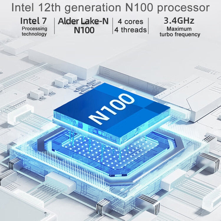 Jumper N100 Pro II Mini PC, Intel 12th Generation Alder Lake-N N100 Quad-core Dual RJ45, RAM: 8GB, ROM: 256GB(EU Plug) - free shipping - PMc TechLife - Order now!
