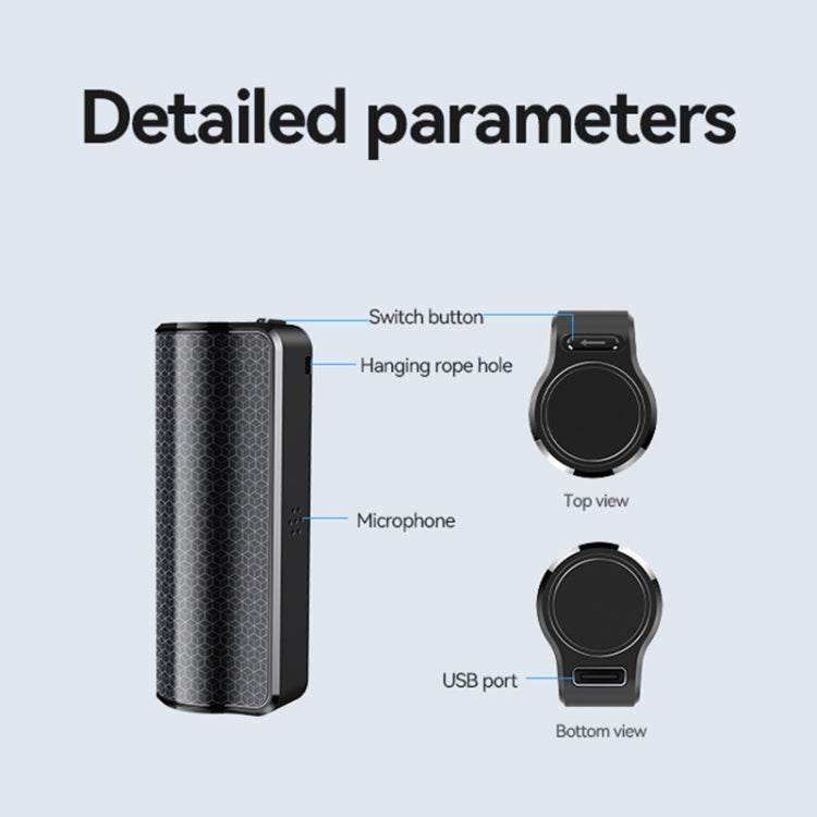 Q70A Magnetic Noise Reduction Voice Recording Pen Support APP Control, Memory:8GB(Black) - Recording Pen by PMC TechLife | Online Shopping South Africa | PMC TechLife | Buy Now Pay Later Mobicred