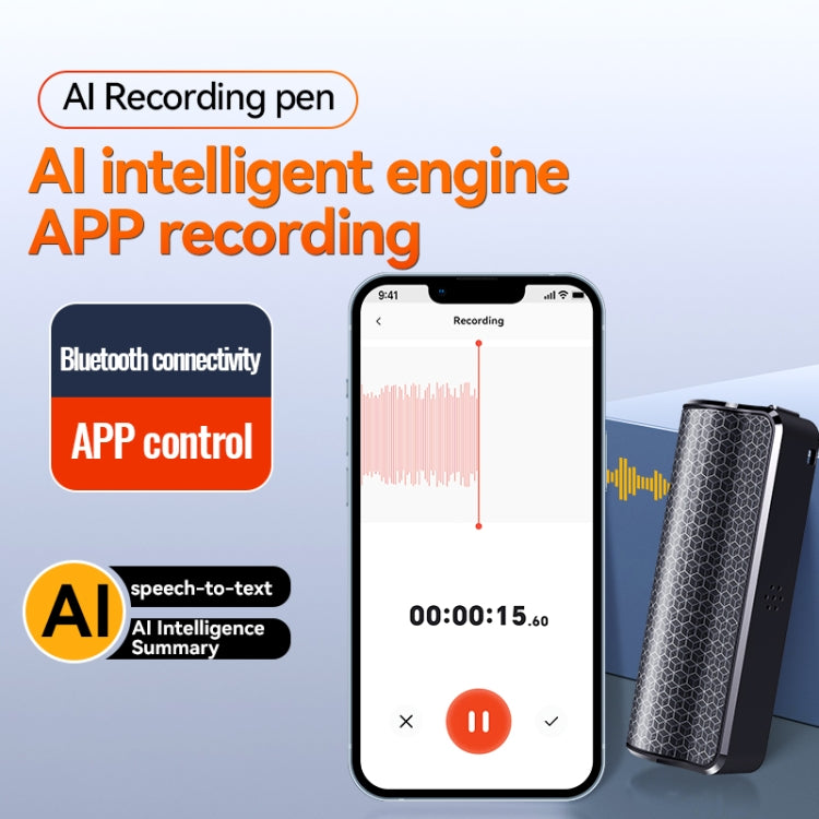 Q70A Magnetic Noise Reduction Voice Recording Pen Support APP Control, Memory:128GB(Black) - Recording Pen by PMC TechLife | Online Shopping South Africa | PMC TechLife | Buy Now Pay Later Mobicred