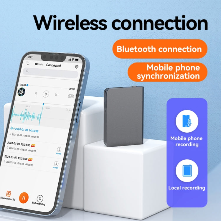 Q61A Ultra-thin HD Noise Reduction Voice Recording Pen Support APP Control, Memory:16GB(Black) - Recording Pen by PMC TechLife | Online Shopping South Africa | PMC TechLife | Buy Now Pay Later Mobicred