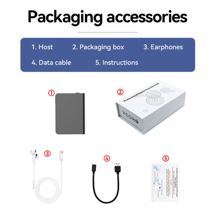 Q61A Ultra-thin HD Noise Reduction Voice Recording Pen Support APP Control, Memory:128GB(Black) - Recording Pen by PMC TechLife | Online Shopping South Africa | PMC TechLife | Buy Now Pay Later Mobicred