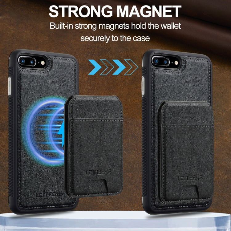 For iPhone SE 2024 LC.IMEEKE L3 Series Detachable RFID Card Bag Magsafe Phone Case(Black) - free shipping - PMC TechLife - Order now!